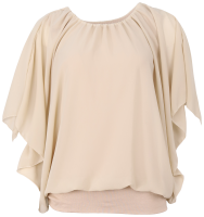 Bluse im Fledermaus Look Tunika 6296 (beige)