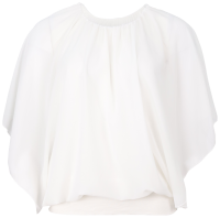 Bluse im Fledermaus Look Tunika 6296 (weiß)