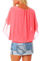 Bluse im Fledermaus Look Tunika 6296 (coral)
