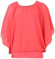 Bluse im Fledermaus Look Tunika 6296 (coral)