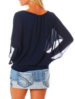 Bluse im Fledermaus Look Tunika 6296 (dunkelblau)