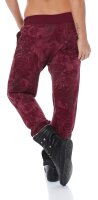 Sweathose mit Jungle Print Jogginghose 83728 (brombeer)
