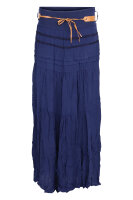 Maxi Rock mit Strickmuster elegant 1116 (dunkelblau)