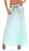 Maxi Rock mit Strickmuster elegant 1116 (türkis)
