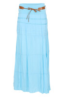 Maxi Rock mit Strickmuster elegant 1116 (türkis)