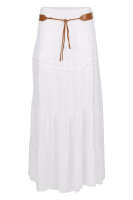 Maxi Rock mit Strickmuster elegant 1116 (weiß)