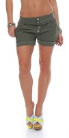 Hotpants in Unifarben Shorts 6086 (oliv, S)